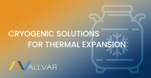 Cryogenic Solutions for Thermal Expansion is written on a stylized background with a cryogenic dewer in the background.
