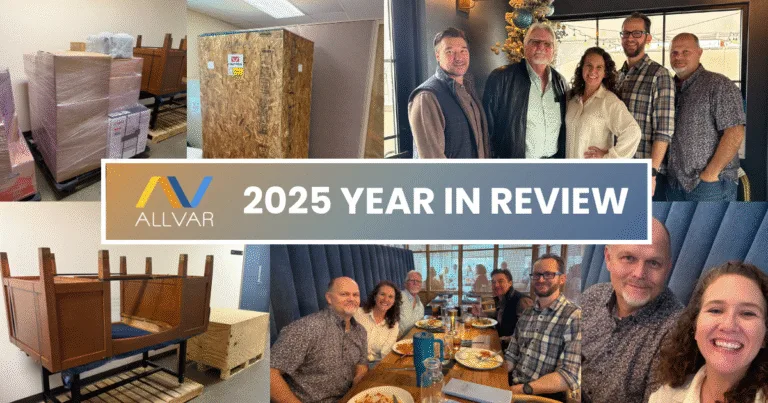 A collage of the ALLVAR team and moving pictures. 2025 YEAR-IN-REVIEW